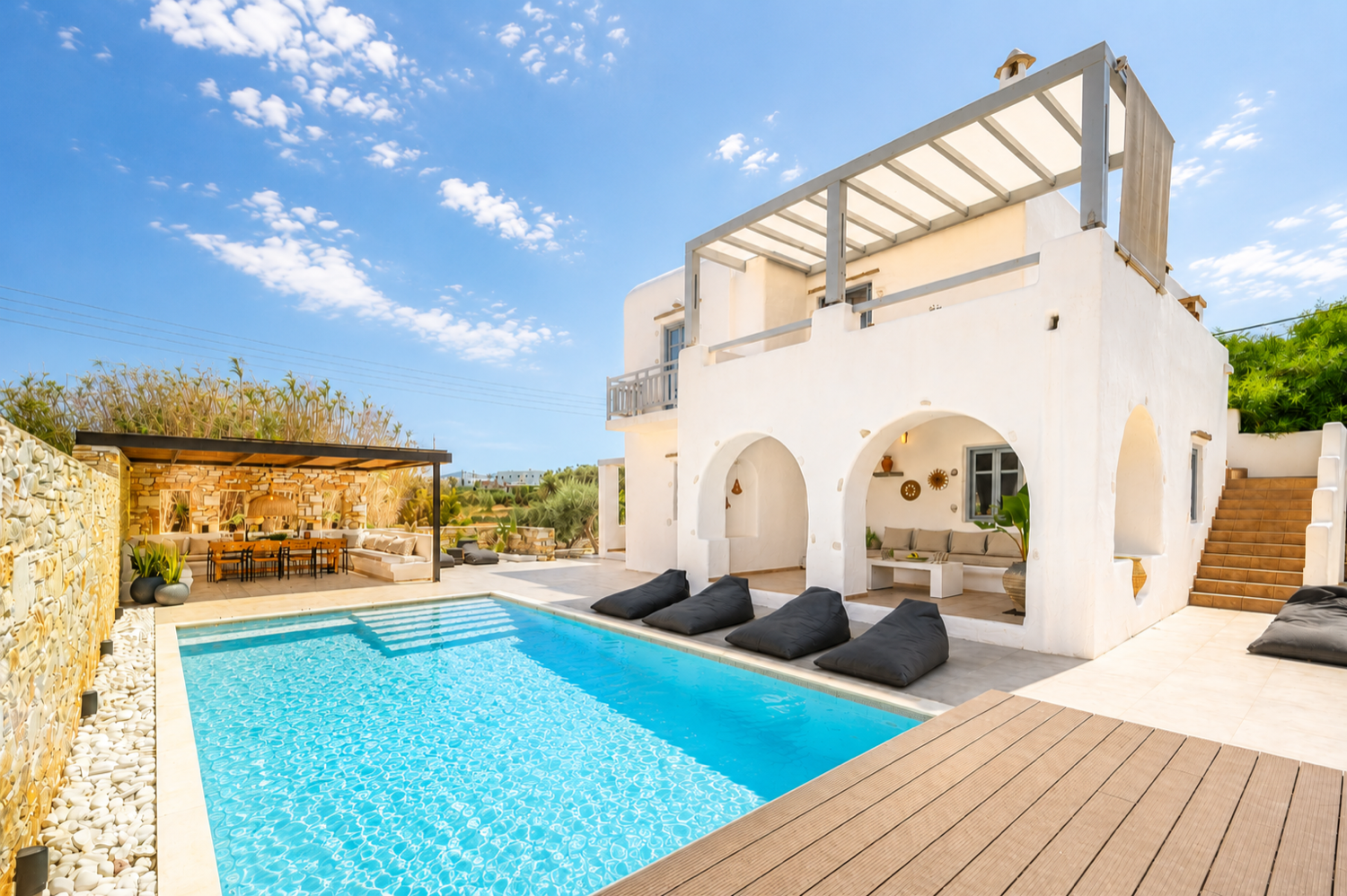villa vanta I dryos paros greece beautiful private villa swimming pool to rent in paros image